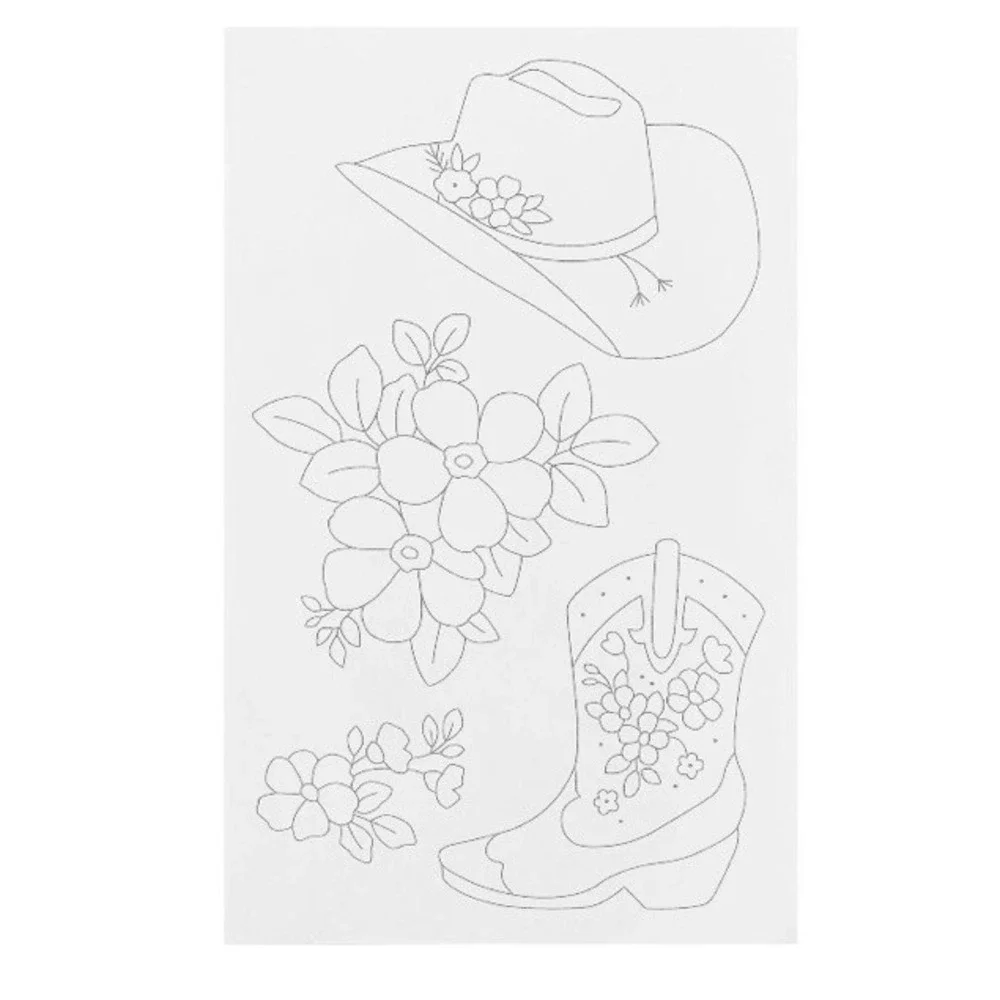 Pioneer Woman Floral Iron-on Embroidery Transfer Patterns NEW